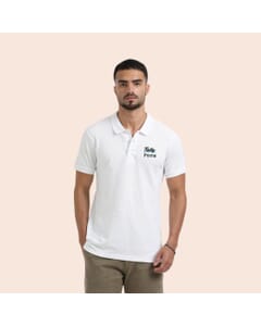 Greys&Blues Organic Polo Plain Tshirt- White